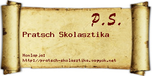 Pratsch Skolasztika névjegykártya